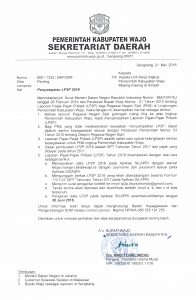 Surat Edaran Tentang Penyampaian Lp P Bkpsdm Wajo